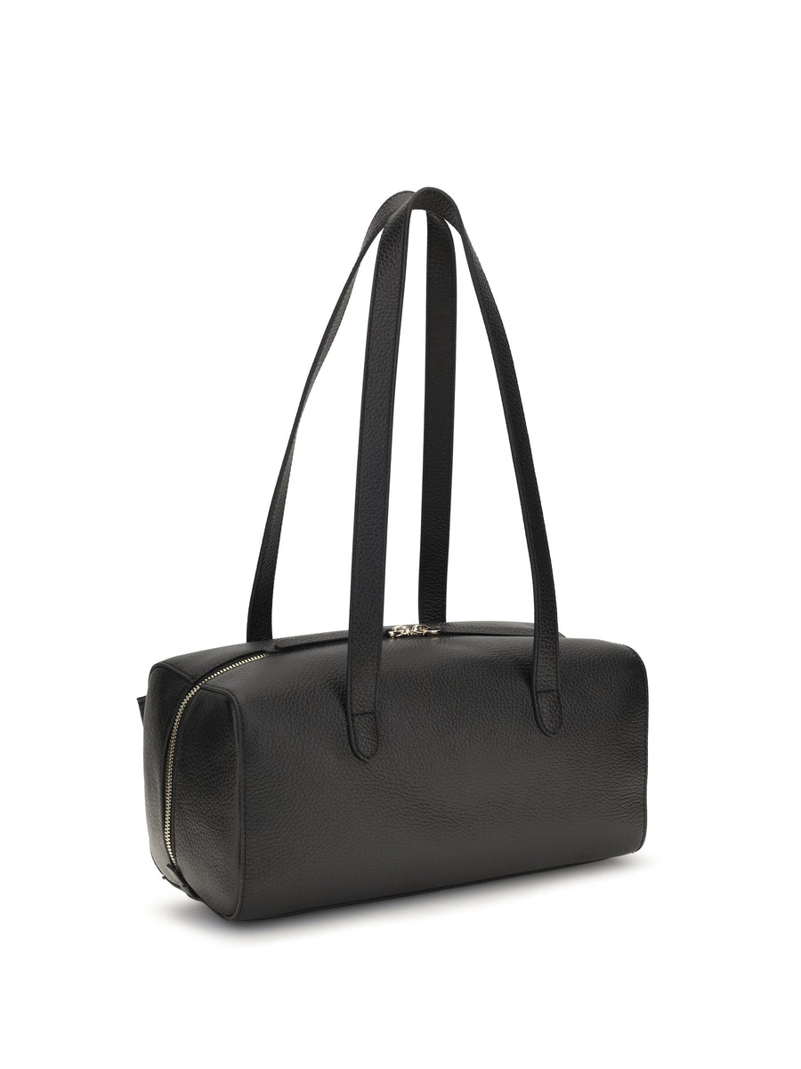 Coccinelle Mavery Shoulder Bag — Black Calf Leather