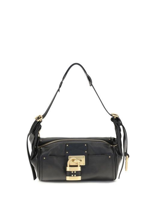 Chloé Paddington Shoulder Bag — Black Calf Leather