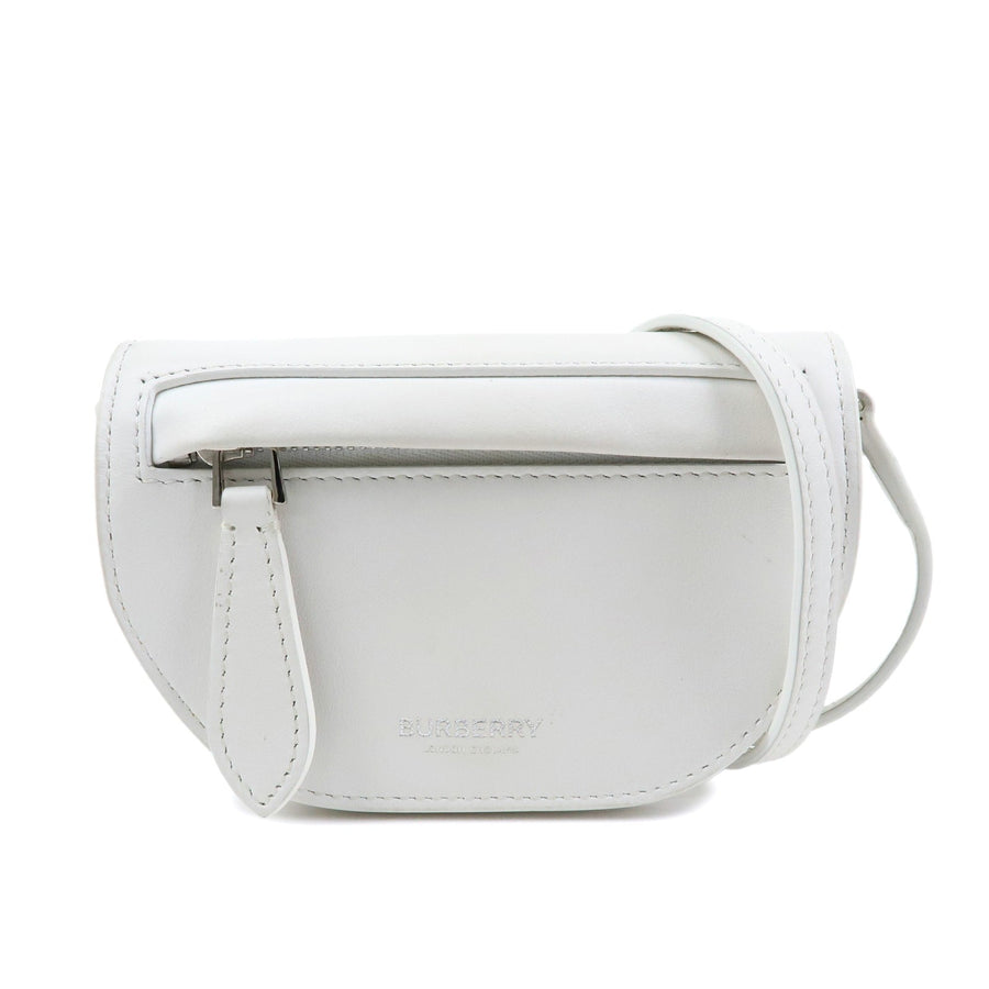 Burberry Olympia Flap Leather White Bag