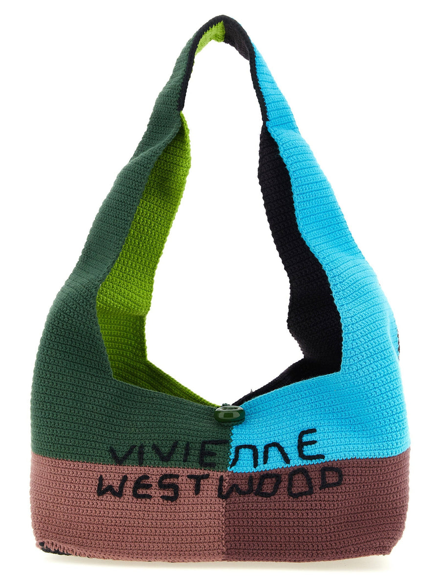 Vivienne Westwood Ellie Shoulder Bag — Multi Pure Cotton Crochet