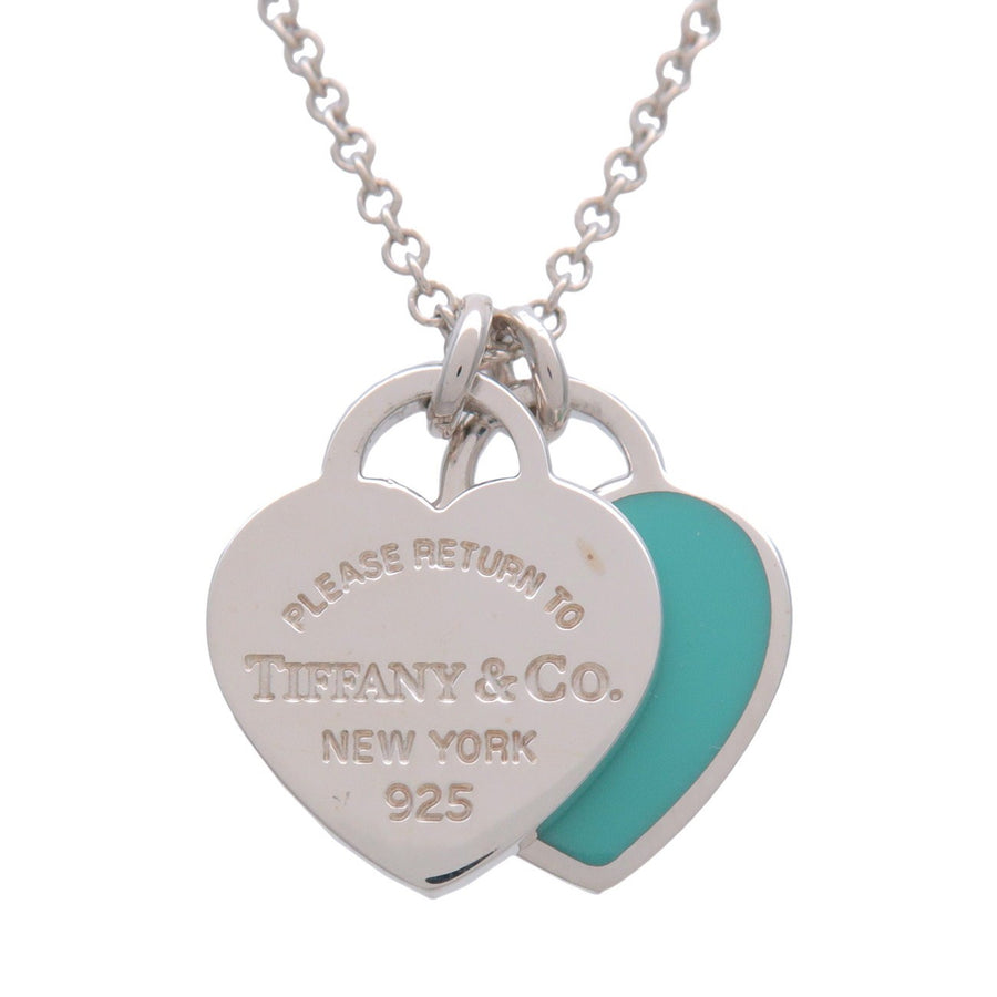 Tiffany & Co. Return To Double Heart Tag Pendant Sterling Silver With Enamel Sterling_silver Bijoux