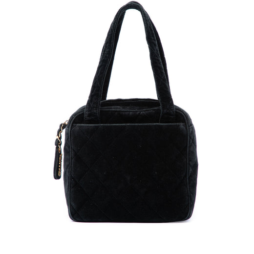 CC Quilted Velvet Handbag - Image 1