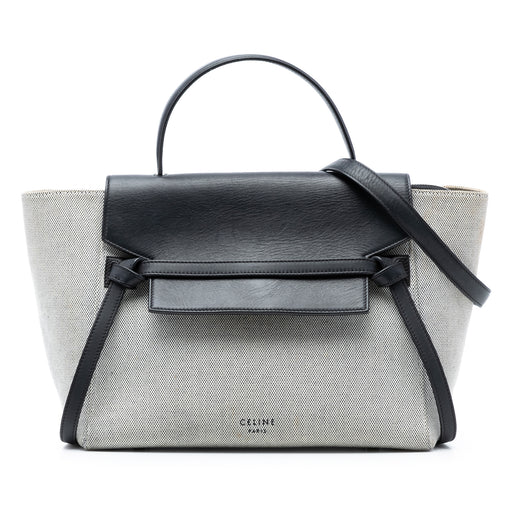 Mini Canvas and Leather Belt Bag - Image 1