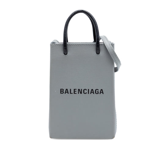 Mini Calfskin Logo Shopping Phone Holder - Image 1