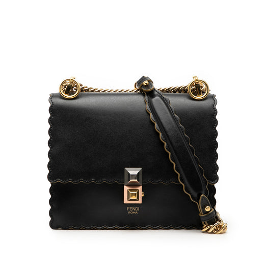 Small Scalloped Leather Kan I Crossbody - Image 1