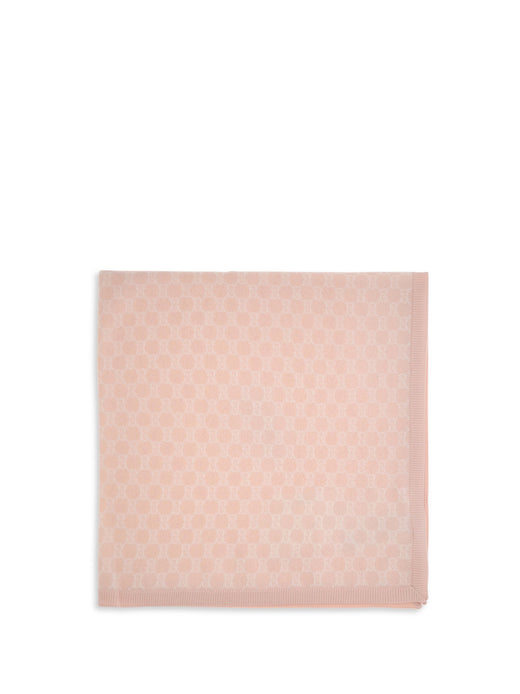 Gucci Merino Wool Gg Motif Scarf — Pink Ovis Aries Scarfs