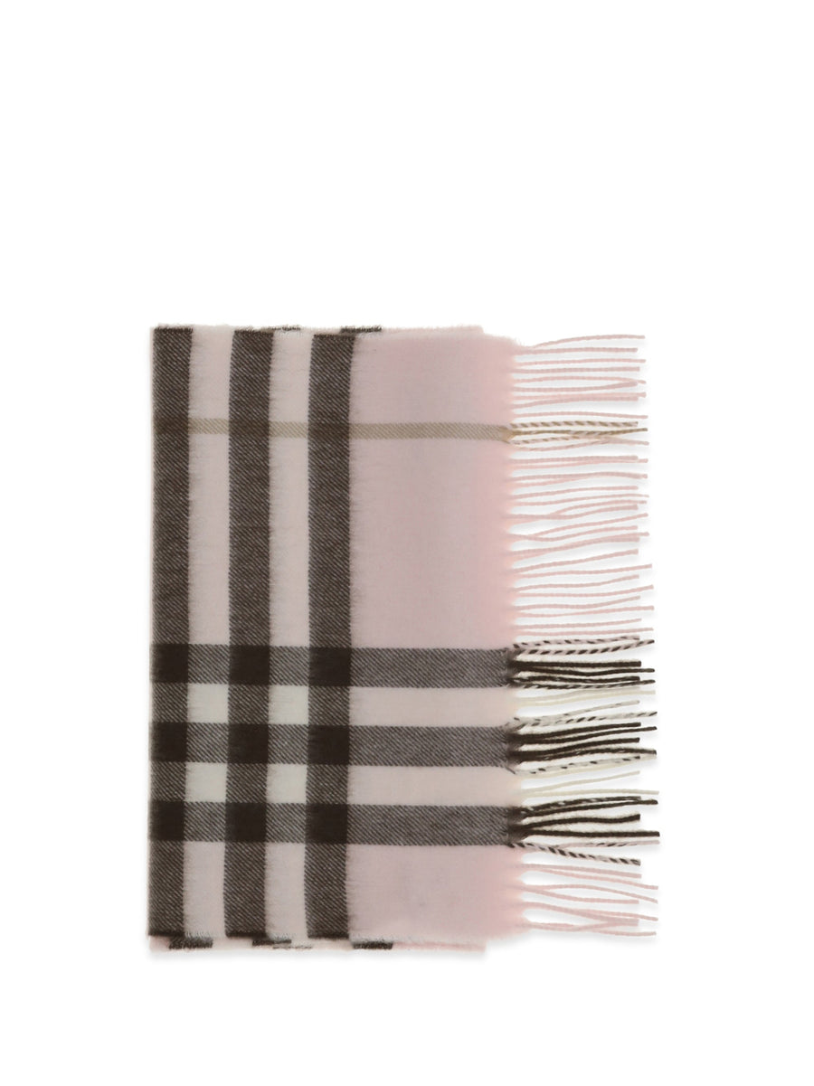 Burberry Check Cashmere Scarf — Pink Kashmir/capra Hircus Scarfs