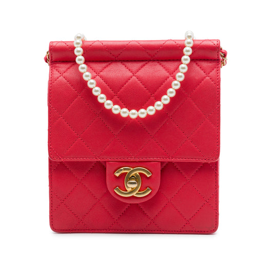 Small Quilted Lambskin Chic Pearls Flap - Image 1