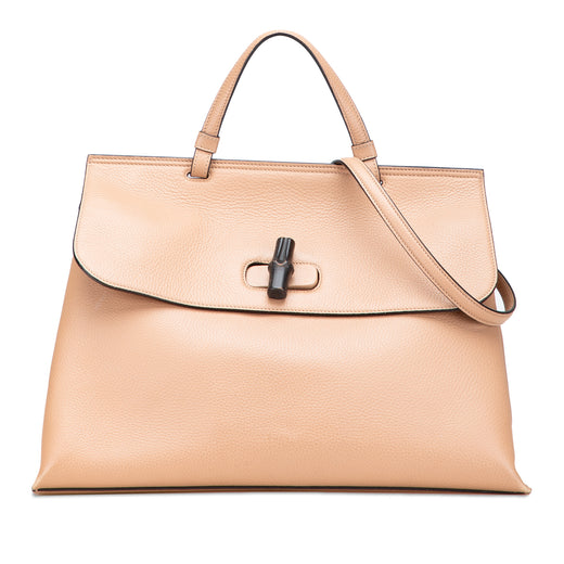 Large Calfskin Bamboo Daily Satchel - Image 1
