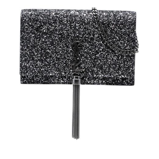 Metallic Glitter Monogram Kate Tassel Chain Wallet - Image 1