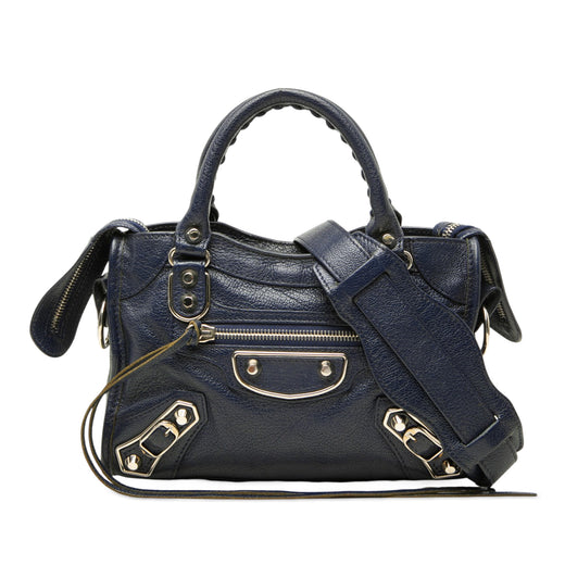Mini Goatskin Motocross Classic Metallic Edge City Satchel - Image 1