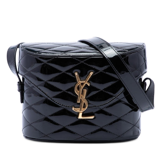 Quilted Patent Monogram June Box Crossbody - Image 1
