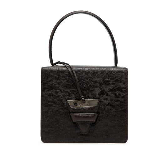 Textured Leather Barcelona Top Handle Bag - Image 1