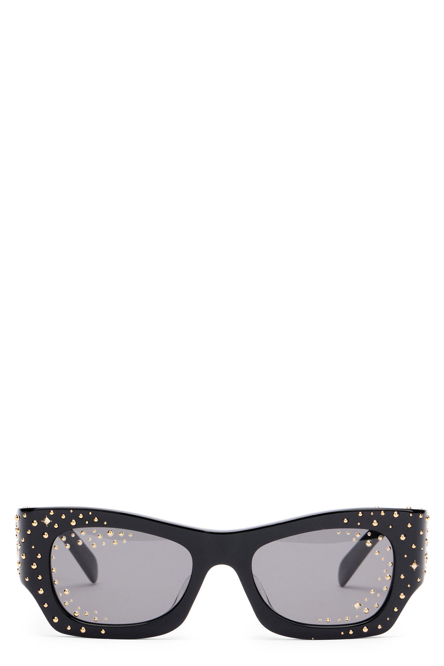 Celine 4s333cpsm Gold-Studded Acetate Sunglasses — Black