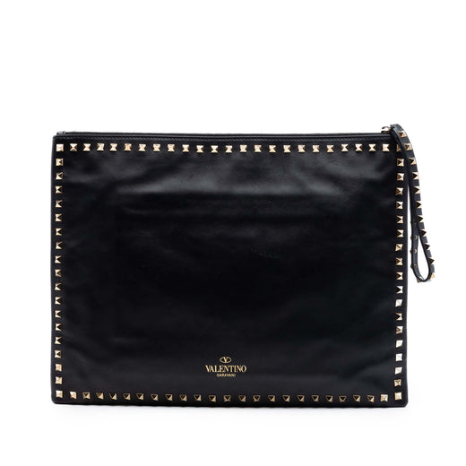 Large Leather Rockstud Clutch - Image 1