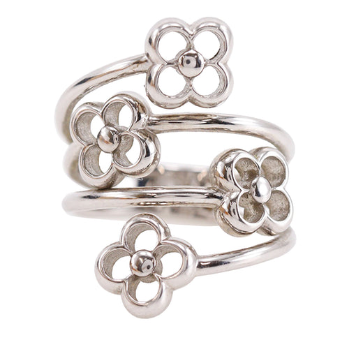 Brass Flower Full Ring - Image 1