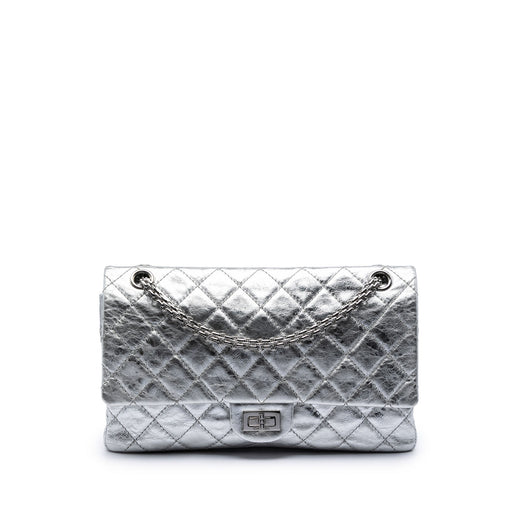 Quilted Metallic Aged Calfskin Reissue 2.55 Double Flap 226 - Image 1