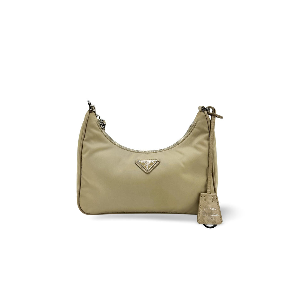 Prada Re-Edition 2005 Tessuto Beige Nylon Bag