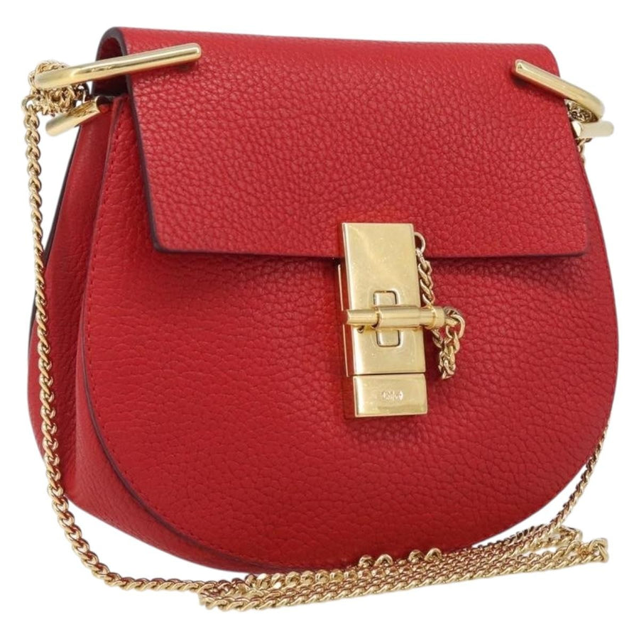 Chloe Drew Leather Red Bag