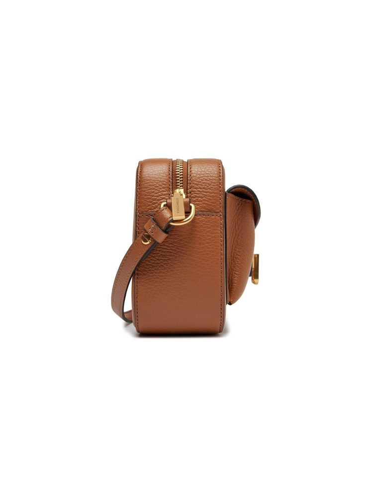 Coccinelle Beat Crossbody Bag — Brown Cowhide