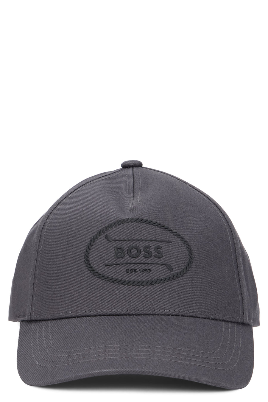 Hugo Boss 50544409 Logo-Embroidered Cotton Baseball Cap — Gray Caps
