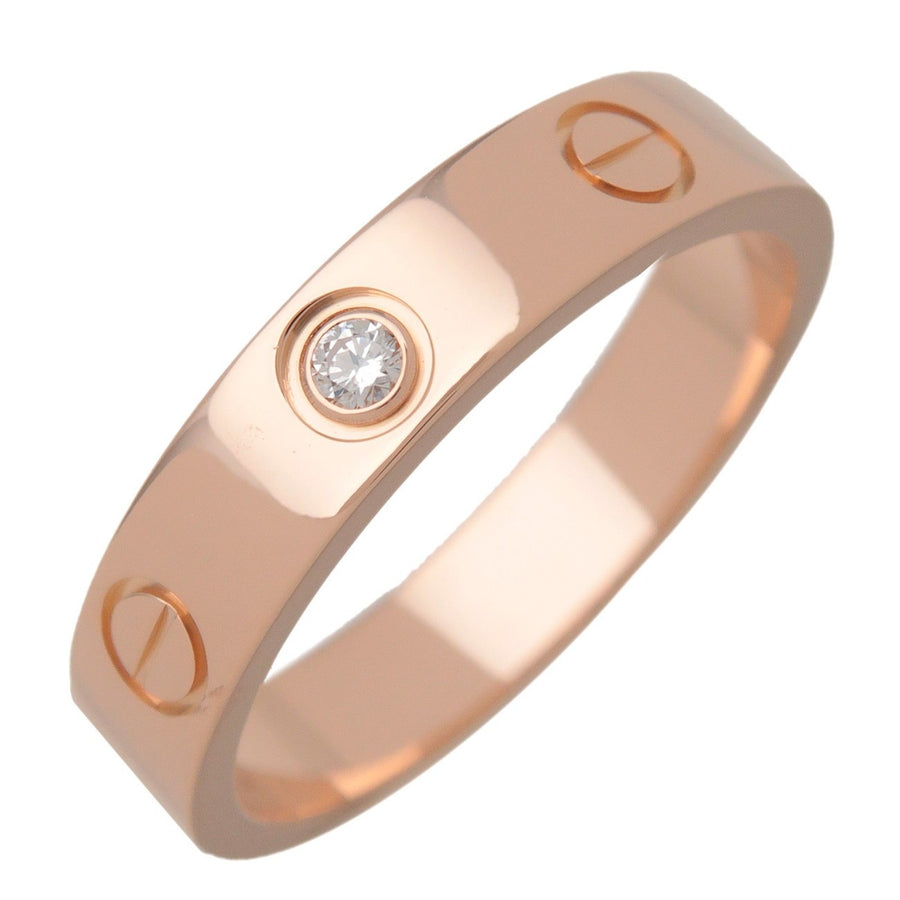 Cartier Love Wedding Band 1 Diamond 18k Rose Gold With Rose_gold Bijoux