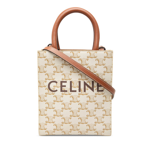 Mini Triomphe Coated Canvas Vertical Cabas Satchel - Image 1