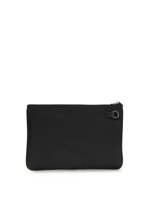 Kiton Nylon Pouch Clutch — Black Wallet