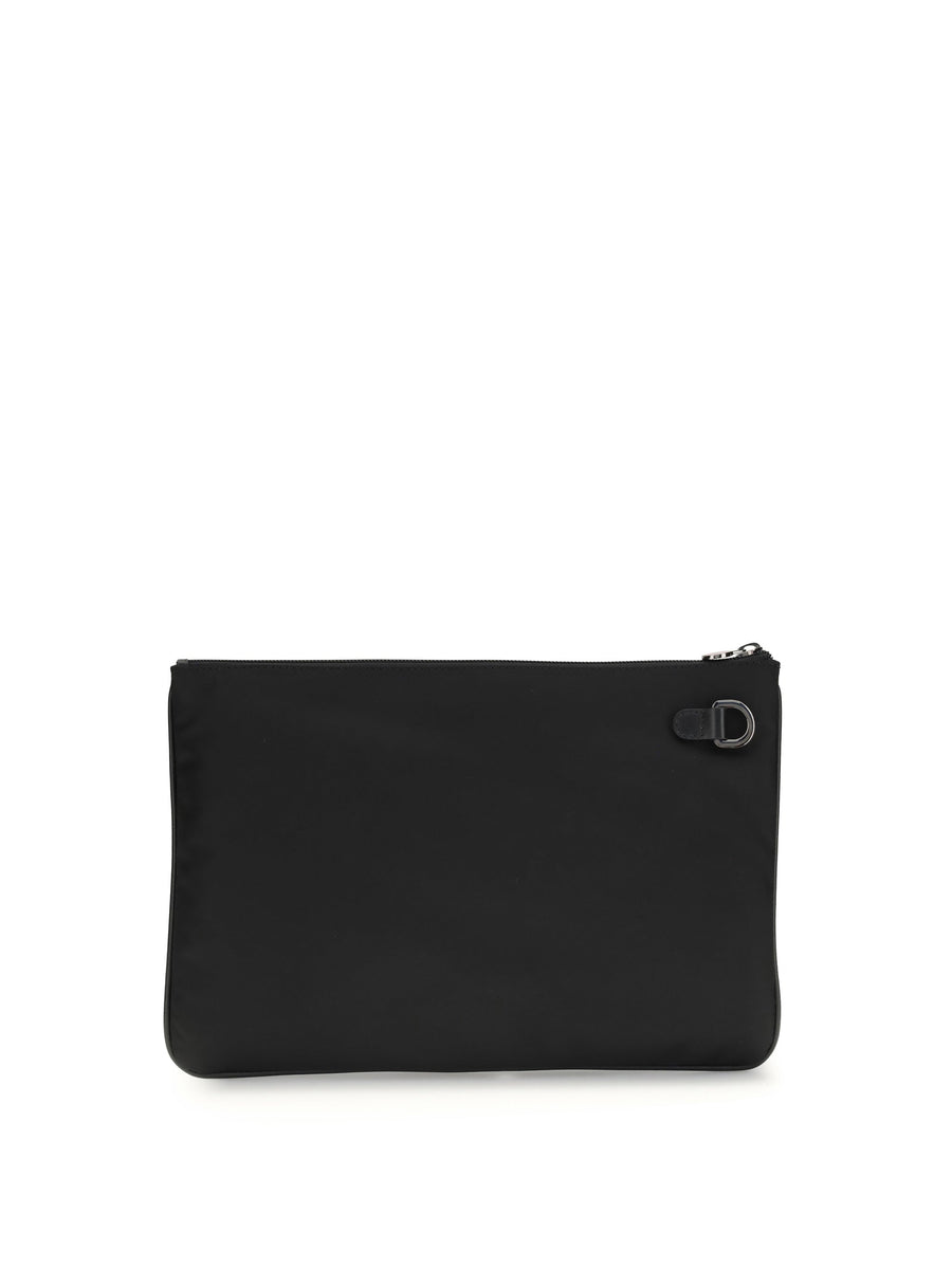 Kiton Nylon Pouch Clutch — Black Wallet