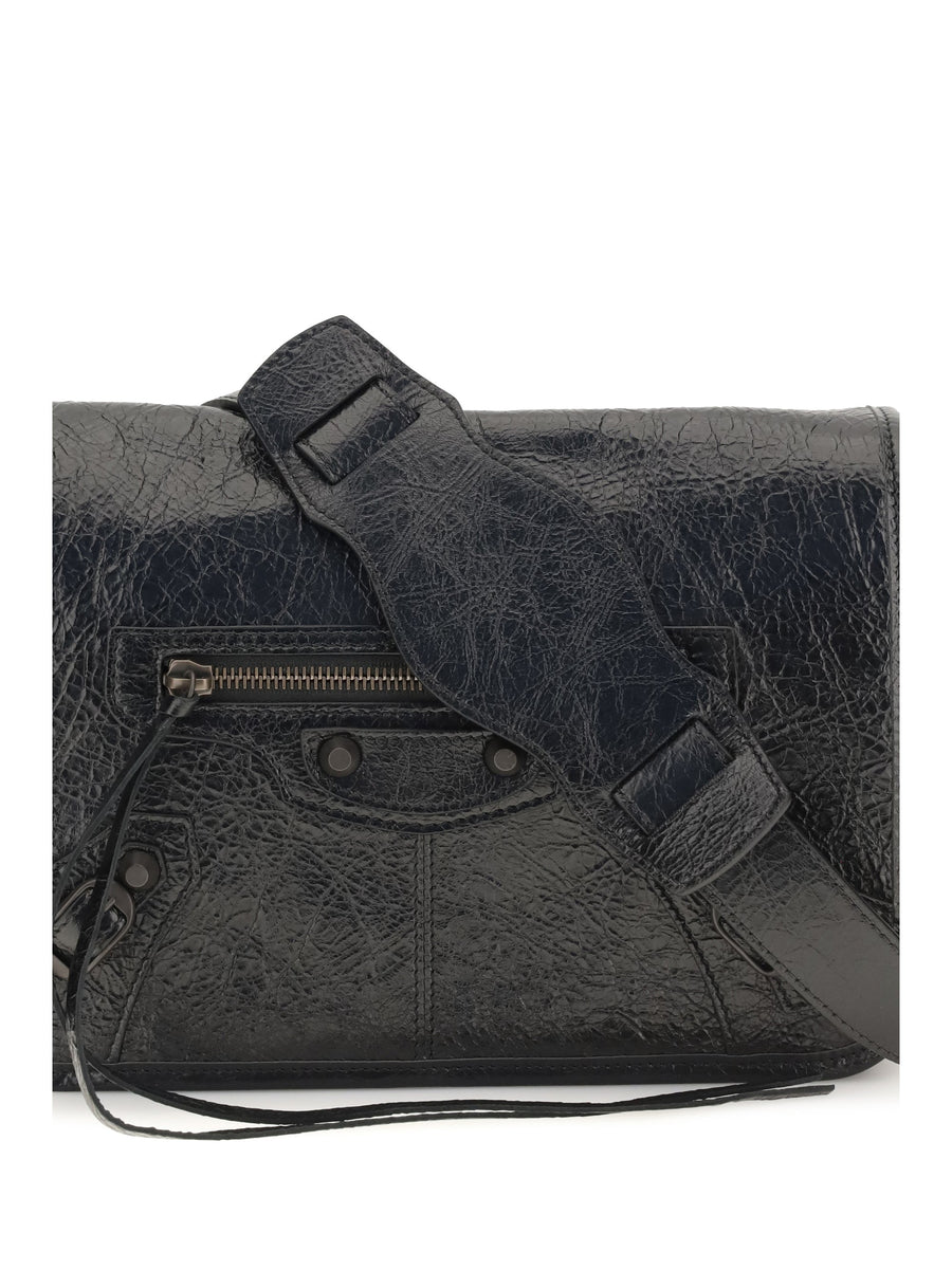 Balenciaga Le City Shoulder Bag — Black Lambskin (ovis Aries)