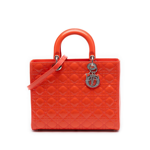 Large Patent Cannage Lady Dior - Image 1