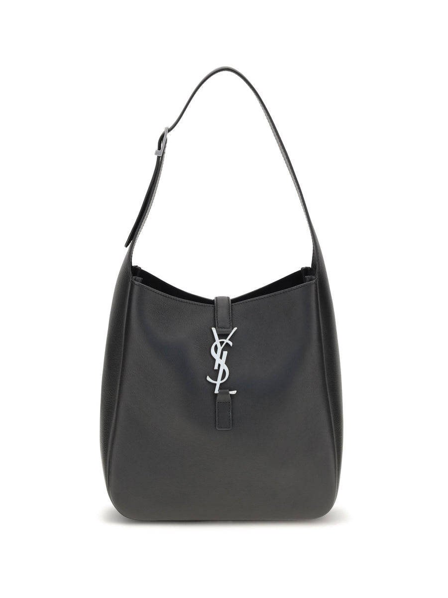 Saint Laurent Le 5 À 7 Shoulder Bag — Black Calf Leather Bos Taurus
