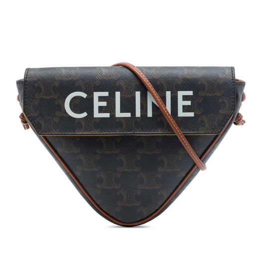 Triomphe Coated Canvas Logo Triangle Crossbody - Image 1