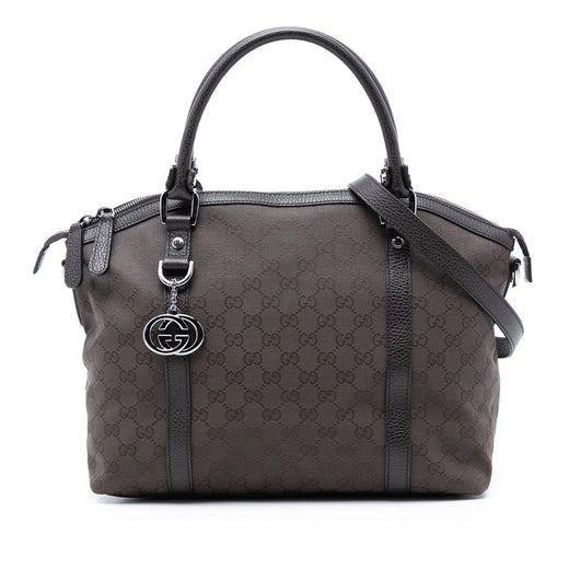 GG Canvas Charm Dome Satchel - Image 1