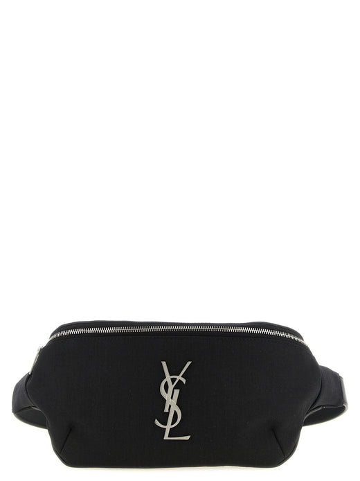 Saint Laurent Cassandre Logo Belt Bag — Black