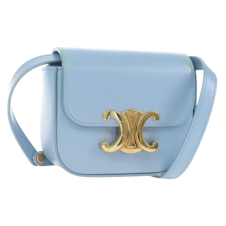 Celine Claude Leather Blue Bag