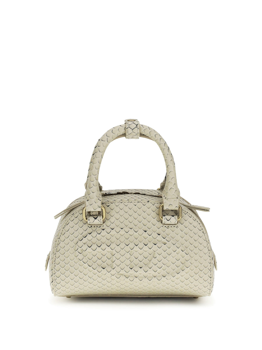 Diesel Quilted Calf Leather Shoulder Bag — Beige Bos Taurus