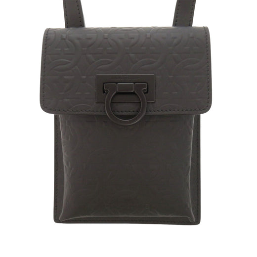 Gancini Embossed Leather Phone Pouch Crossbody - Image 1