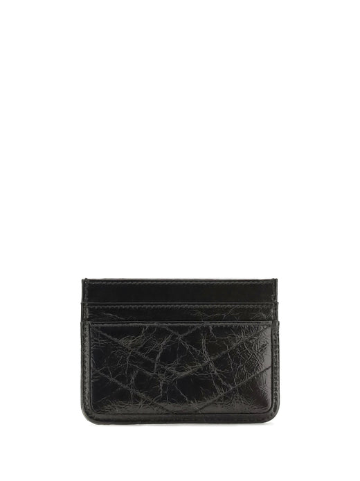 Saint Laurent Niki Card Case — Black Calf Leather Cases