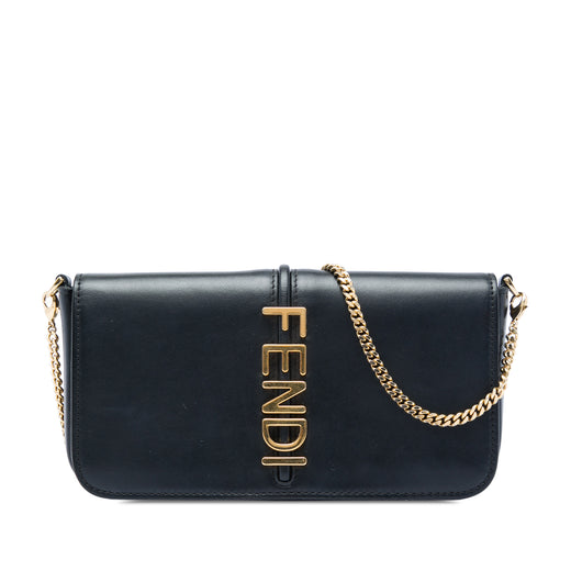 Leather Fendigraphy Wallet On Chain - Image 1