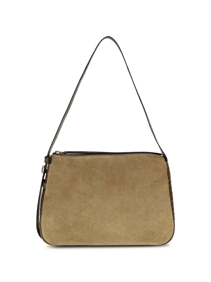 Tory Burch Shoulder Bag — Beige Suede
