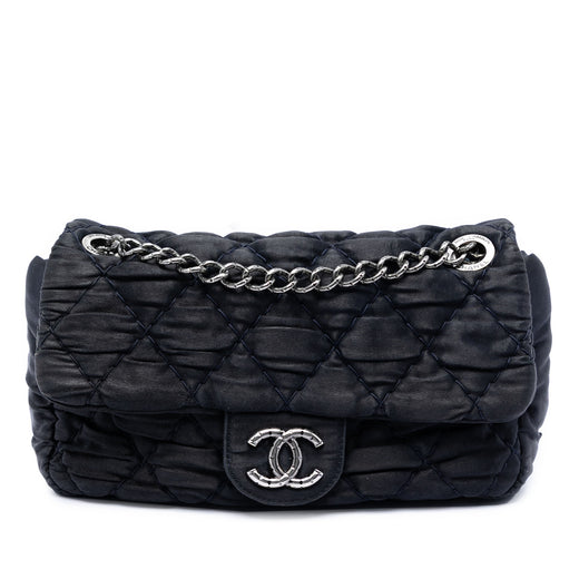 Medium CC Quilted Satin Single Flap - Image 1