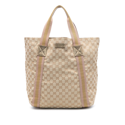 GG Canvas Web Tote - Image 1