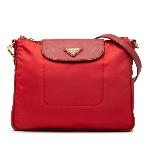 Saffiano Trimmed Tessuto Crossbody - Image 1
