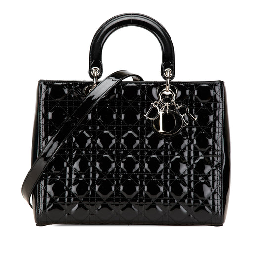 Large Patent Cannage Lady Dior - Image 1