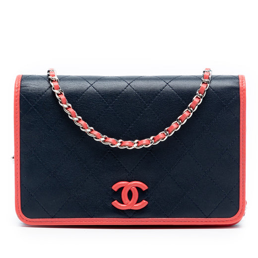Quilted Lambskin Color Pop CC Wallet on Chain - Image 1