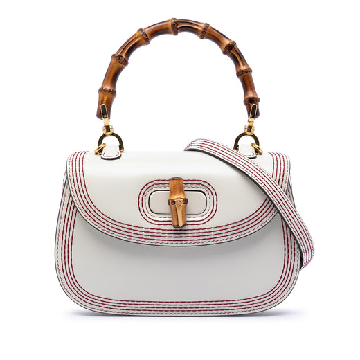 Small Calfskin Stitched Bamboo 1947 Top Handle Bag - Image 1