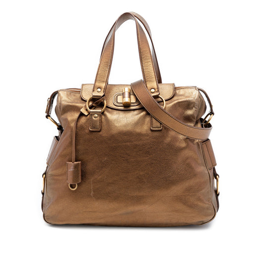 Metallic Calfskin Muse Satchel - Image 1