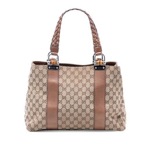 Medium GG Canvas Bamboo Libeccio Tote - Image 1