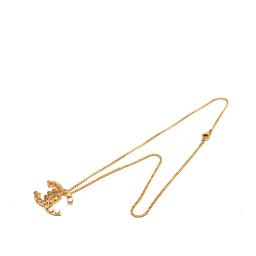 CC Gold Plated Studded Pendant Necklace - Image 1